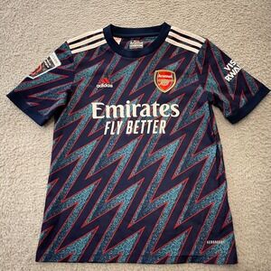 Adidas Arsenal FC 21/22 Away Jersey Kids Medium Navy Third Kit Aeroready
